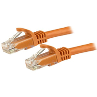 StarTech.com 15m CAT6 Ethernet Cable - Orange CAT 6 Gigabit Ethernet Wire -650MHz 100W PoE RJ45 UTP Network/Patch Cord Snagless w/Strain Relief Fluke Tested/Wiring is UL Certifi...