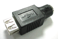 MCL Changeur de genre USB USB Type-A Male mini din 6 (PS2) Noir