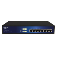 ALLNET ALL8804POE+ Netzwerk-Switch Unmanaged L2 Gigabit Ethernet (10/100/1000) Power over Ethernet (PoE) Schwarz, Blau