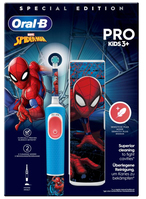Oral-B Vitality Pro Kids Spiderman Niño Cepillo dental oscilante Azul, Rojo