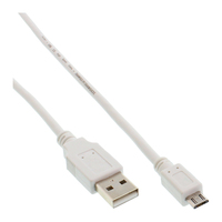 InLine 31705W USB-kabel 0,5 m USB 2.0 USB A Micro-USB B Wit
