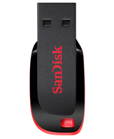 SanDisk Cruzer Blade USB flash meghajtó 64 GB USB A típus 2.0 Fekete, Vörös