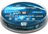MediaRange MR466 DVD vergine 8,5 GB DVD+R DL 10 pz