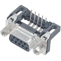Harting DSUB SV FE SSDP ANG73-254 25P PL3 HOLE kabel-connector D-Sub 25-pin F Zwart, Metallic