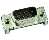 Harting 09 55 329 6812 741 conector D-Sub 25-pin M Negro, Metálico