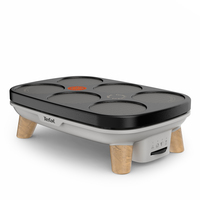 Tefal PY900D Crêpes-Maschine 6 Crepe(s) 1100 W Schwarz, Grau, Holz