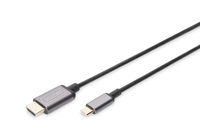 Digitus DA-70821 video kabel adapter 1,8 m USB Type-C HDMI Type A (Standaard) Grijs
