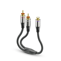 sonero S-ACA011 cable de audio 0,2 m RCA 2 x RCA Negro
