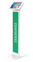 Compulocks iPad 10.2" Space Enclosure Brandable Floor Stand White