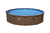 Bestway Hydrium™ Stahlwandpool Komplett-Set mit Sandfilteranlage Ø 490 x 130 cm, Holz-Optik (Palisander), rund