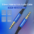 Vention Cotton Braided 3.5mm Male to Male Audio Cable 0.5M Blue Aluminum Alloy Type