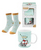 Sheepworld 51121 Socke Unisex Crew-Socken Braun, Mintfarbe, Weiß