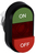 ABB MPD14-11R panel przyciskowy Czarny, Zielony, Czerwony