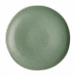 6 Stück Olympia Chia Teller grün 27cm. Einzigartiger, unregelmäßiger Rand.