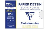 Clairefontaine Papier dessin "Blanc à Grain", 240 x 320 mm (87000409)