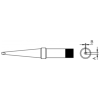 Weller Lötspitze Serie PT, Meißelform, PT M7/3,2 x 1,2 mm, 370 °C, gerade, lang