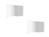 2er SET LED Updown Wandlampen Weiß für Innen & Außen - 18cm breit