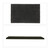 Relaxdays Fußmatte Kokos, einfarbiger Türvorleger, 40x60 cm, rutschfest, wetterfest, Fußabtreter innen & außen, schwarz