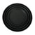 Relaxdays Serviertablett 4er Set, rutschfeste Oberfläche, rundes Kellnertablett, Tablett Gastronomie, 4 Größen, schwarz