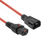 ACT Cable de conexión 230V C13 bloqueable - C14 Rojo 1,00 m