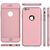 NALIA Full Body Case compatible with iPhone 6 Plus / 6S Plus, Protective Front and Back Phone Cover with Tempered Glass Screen Protector, Slim Shockproof Bumper Ultra-Thin Rose ...