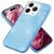 Glitzer Hülle für iPhone 15 Pro Max Hybrid Bling Case Silikon Handyhülle Tasche Blau