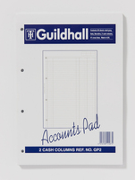 Guildhall A4 Ruled Account Pad with 2 Cash Columns and 60 Pages White GP2Z