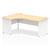 Dynamic Impulse 1800mm Left Crescent Desk Maple Top White Panel End Leg TT000114