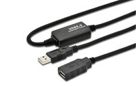 Active USB 2.0 ext. cable, 15m Integrated booster for a loss-less signal transmission USB Kabel
