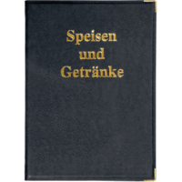 Speisekarten-Mappe Speisen&Getränke Goldprägung A4 schwarz