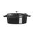 Vogue Oval Mini Pot Made of Cast Iron with Lid in Black - 49X94X113mm
