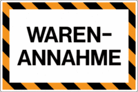 Hinweisschild - WARENANNAHME, Gelb/Schwarz, 20 x 30 cm, PVC-Folie, Weiß, Seton