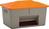 Streugutbehälter 1100 l B1630xT1210xH1010 mm mit Entnahmeöffnung grau/orange