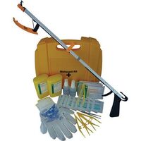 Sharps disposal kit - multi use, with needle resistant gloves