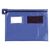 Tamper evident mailing pouch, flat with long zip, blue, 356 x 457mm