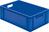 Transport-Stapelkasten B600xT400xH210 mm blau, geschlossen mit Griffloch