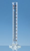 100ml Measuring cylinders borosilicate glass 3.3 tall form class B amber graduation