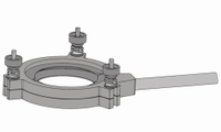 Vlakflenssluitingen beschrijving Vlakflenssluiting DN 100 polyester met statiefstaaf DIN
