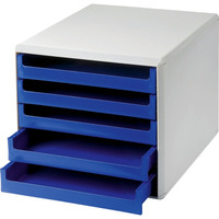 Metzger & Mendle Schubladenbox mit 5 Schubladen, blau