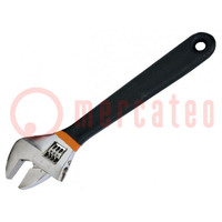 Wrench; adjustable; 250mm; Max jaw capacity: 30mm