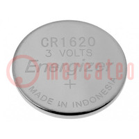Battery: lithium; 3V; CR1620,coin; 79mAh; non-rechargeable; 1pcs.