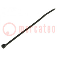 Cable tie; L: 71mm; W: 1.6mm; polyamide; black; Ømax: 11mm