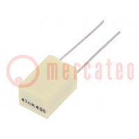Capacitor: polyester; 47nF; 200VAC; 400VDC; 5mm; ±10%; 7.2x6x11mm