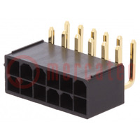 Socket; wire-wire/PCB; male; Minitek® Pwr 4.2; 4.2mm; PIN: 12; THT