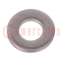Washer; round; M2,5; D=6.5mm; h=0.5mm; acid resistant steel A4