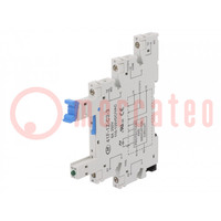 Socket; PIN: 5; 6A; 250VAC; for DIN rail mounting; screw terminals