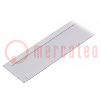 Profielen voor LED-modules; melkwit; wit; L: 1m; FLAT8; aluminium