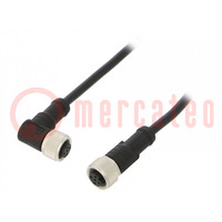 Cable: for sensors/automation; PIN: 5; M12-M12; 1m; plug; plug; 60V