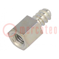 Screwed spacer sleeve; 8mm; Int.thread: M5; Ext.thread: ST4,8