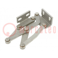 Hinge; stainless steel; 60mm; left,pivoting